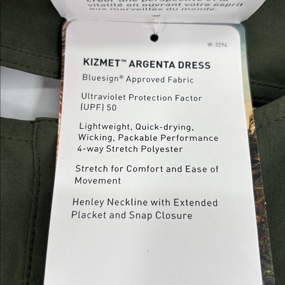 ExOfficio Kizmet Argenta Green Hiking Dress With Pockets Women’s Size Large NWT! - Picture 6 of 15